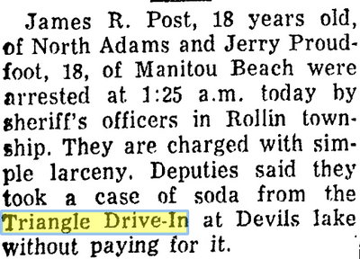 Tari-Ho Drive-In - Triangle Drive- In Robbery July 1960 (newer photo)